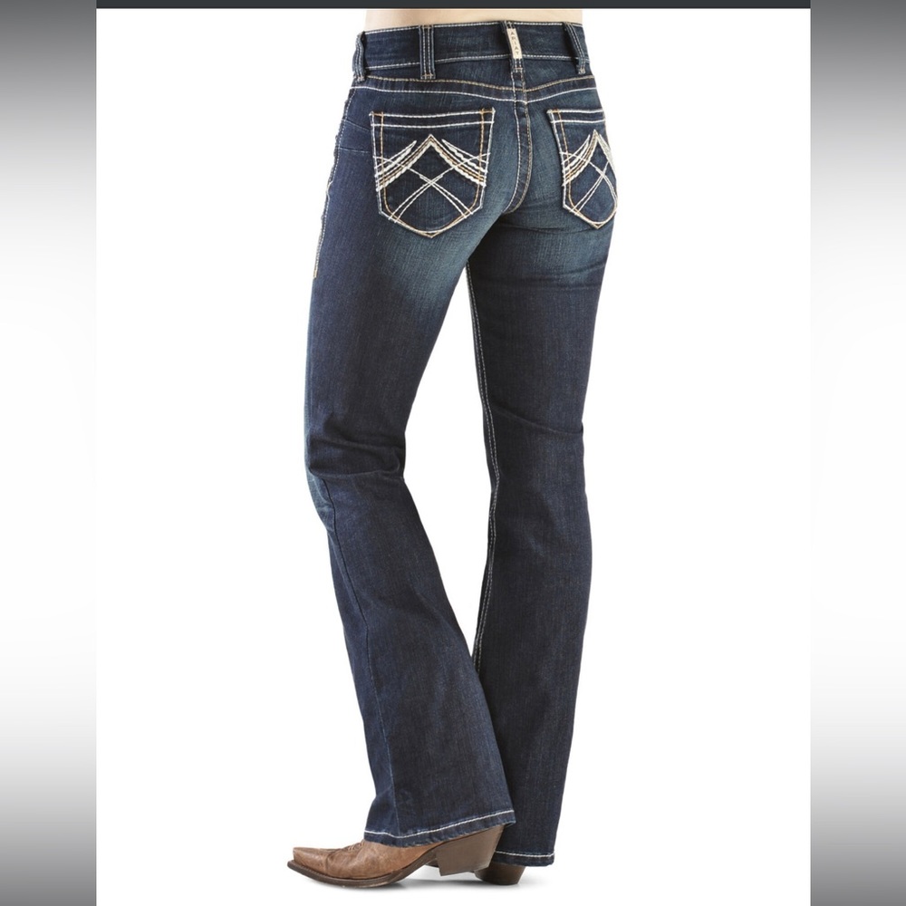 ARIAT WOMEN'S REAL DENIM BOOT CUT RIDING JEANS 26 S